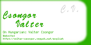 csongor valter business card